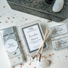 Load image into Gallery viewer, INVICTUS HOMME | Silver Leaf & Moonstone Crystal Infused Wax Melts