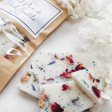 Load image into Gallery viewer, BLACK PLUM & RHUBARB | Preserved Wildflower & Amethyst Crystal Infused Wax Melts