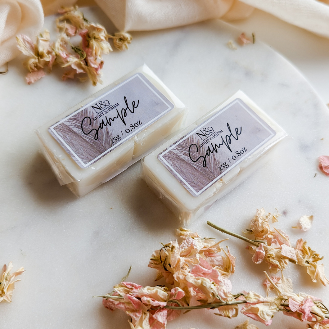 SAKURA BLOSSOM & PATCHOULI | Preserved Pink Delphinium Infused Wax Melts